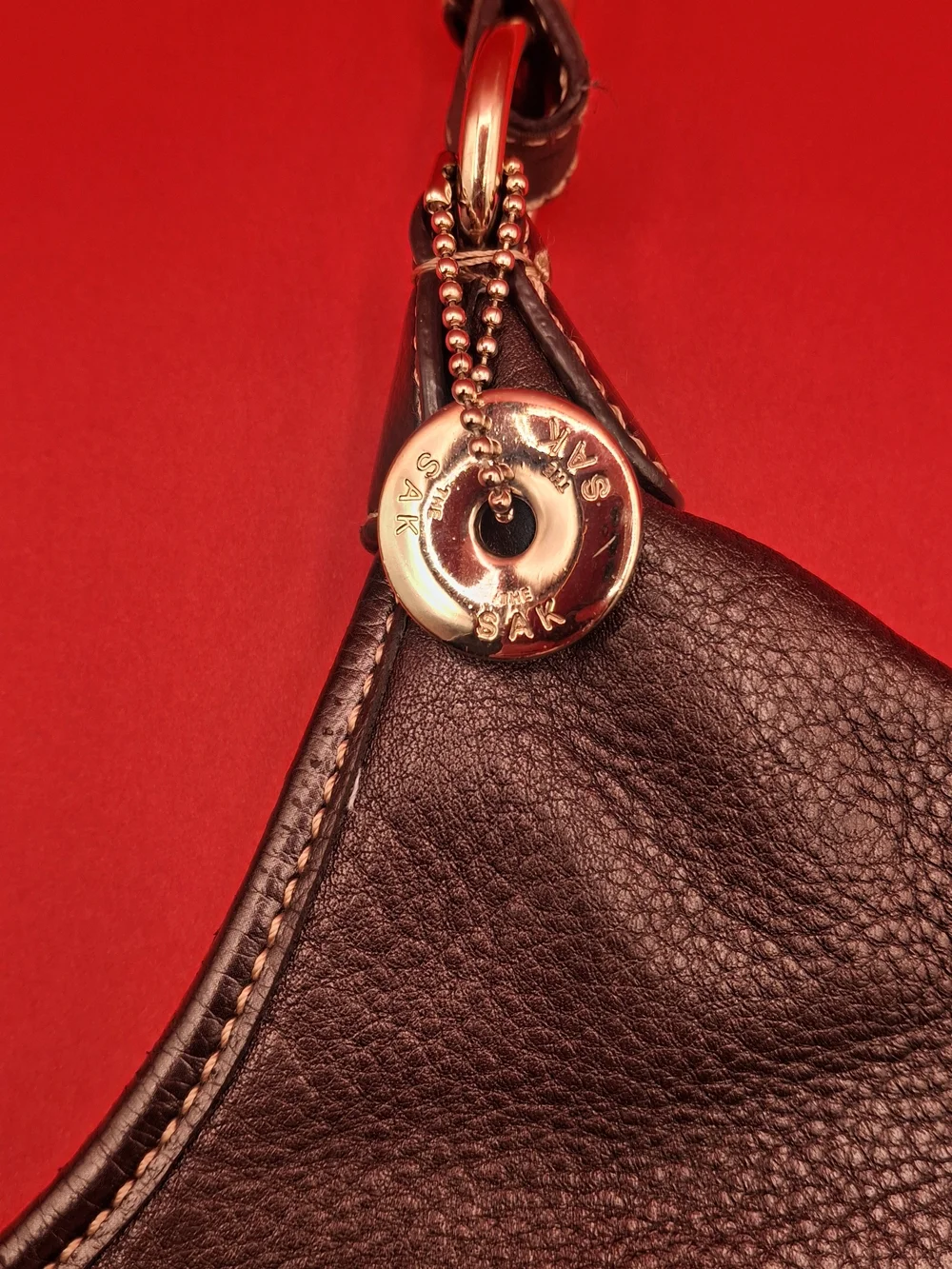 The Sak Metallic Brown Pebbled Leather Hobo